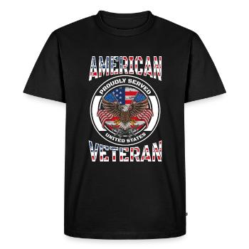 Amérique Patriote Liberté Touriste - T-shirt Premium bio Homme - noir - Devant - Nico (187cm)