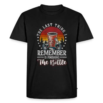Fête, Amis, Soirée entre filles, Communauté - T-shirt Premium bio Homme - noir - Devant - Nico (187cm)