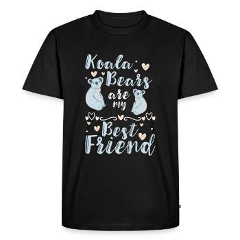 Koala Bien-être animal Marsupial Australie - T-shirt Premium bio Homme - noir - Devant - Nico (187cm)