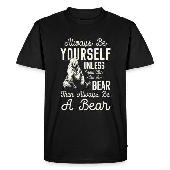 Signes du zodiaque en peau d’ours sauvage - T-shirt Premium bio Homme - noir - Devant - Nico (187cm)