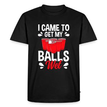 Beer Pong Jeu à Boire Drunken - T-shirt Premium bio Homme - noir - Devant - Nico (187cm)