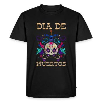 Dia de Muertos Festival of the Dead Honor Commemoration - Men's Premium Organic T-Shirt - black - Front - Nico (187cm)