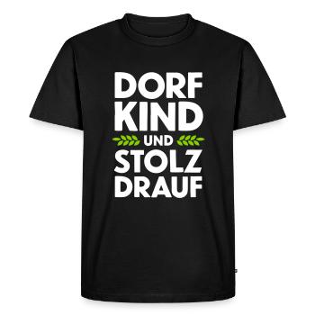 VILLAGE ENFANT ET FIER DRAUF - T-shirt Premium bio Homme - noir - Devant - Nico (187cm)