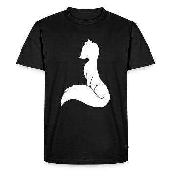 Fox vixen silhouette forest spirit gift - Men's Premium Organic T-Shirt - black - Front - Nico (187cm)