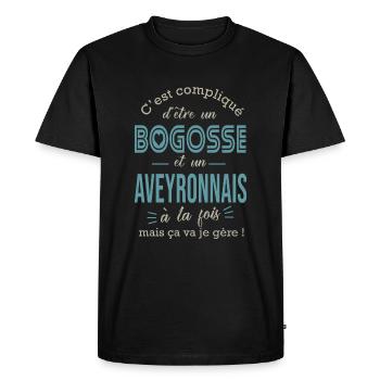 Aveyronnais cadeau humour aveyron aveyronnais - T-shirt Premium bio Homme - noir - Devant - Nico (187cm)