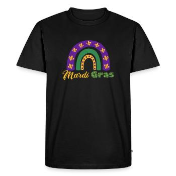 Mardi Gras Rainbow | Carnival - Men's Premium Organic T-Shirt - black - Front - Nico (187cm)