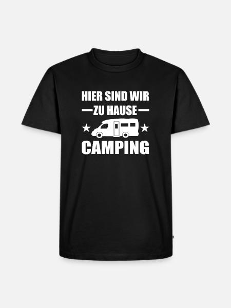 Camping - Männer Premium Bio T-Shirt - Schwarz