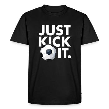 Il suffit de donner un coup de pied - T-shirt Premium bio Homme - noir - Devant - Nico (187cm)