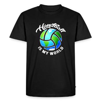 handball handballeur handball monde - T-shirt Premium bio Homme - noir - Devant - Nico (187cm)