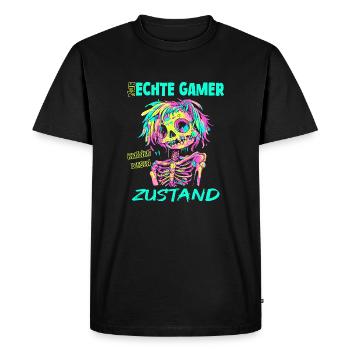 Condition du joueur - Jeux - T-shirt Premium bio Homme - noir - Devant - Nico (187cm)