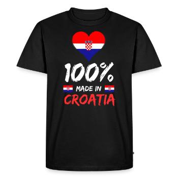 Voyage dans les pays des Balkans J’aime la Croatie - T-shirt Premium bio Homme - noir - Devant - Nico (187cm)