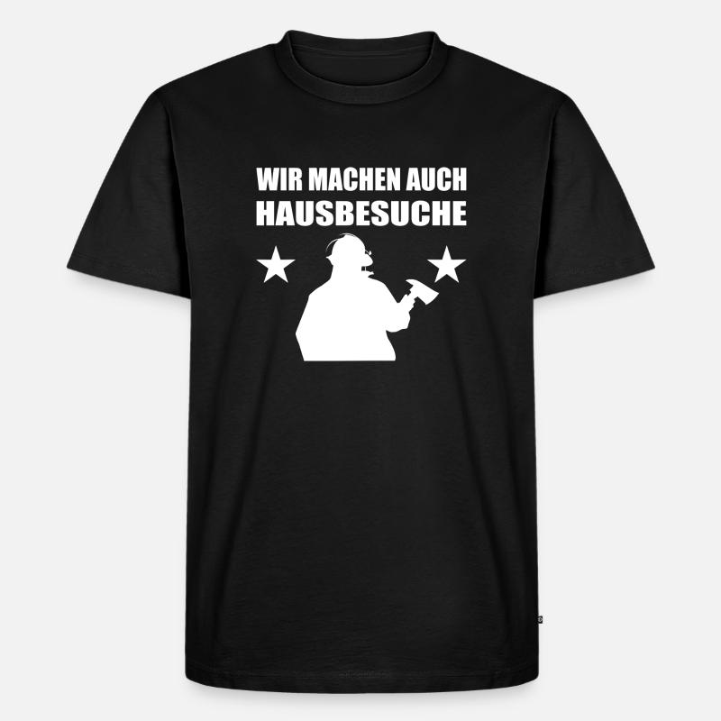 Feuerwehr - Männer Premium Bio T-Shirt - Schwarz