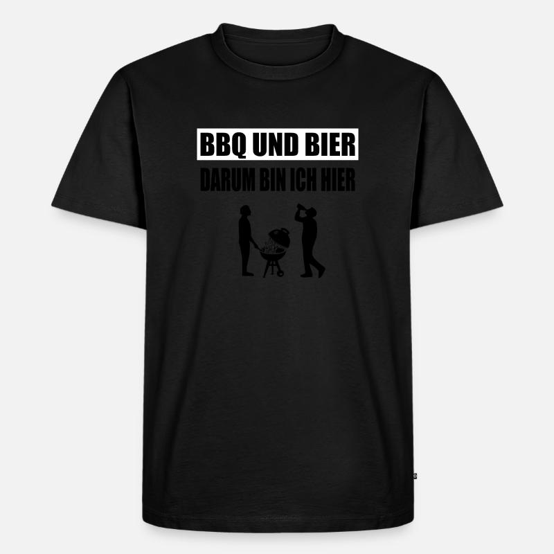 BBQ - Männer Premium Bio T-Shirt - Schwarz