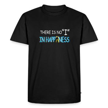 Il n'y a pas de "je" dans le bonheur - T-shirt Premium bio Homme - noir - Devant - Nico (187cm)
