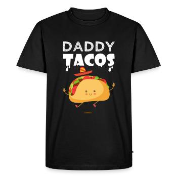 daddy taco tacos Taco Tacos cuisine mexicaine - T-shirt Premium bio Homme - noir - Devant - Nico (187cm)
