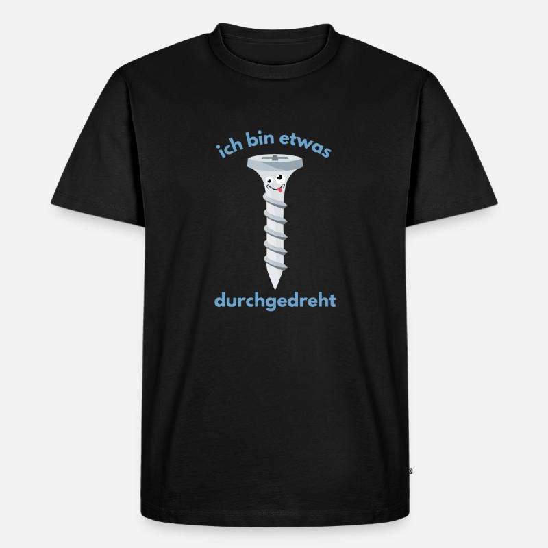 Ich bin etwas durchgedreht - Männer Premium Bio T-Shirt - Schwarz