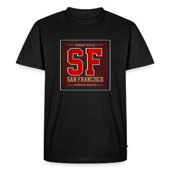 San Francisco - T-shirt Premium bio Homme - noir - Devant - Nico (187cm)