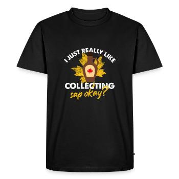 J’aime vraiment collecter la sève d’accord Design - T-shirt Premium bio Homme - noir - Devant - Nico (187cm)