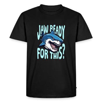 mâchoire prête pour ce Design pour un fan d’animaux - T-shirt Premium bio Homme - noir - Devant - Nico (187cm)