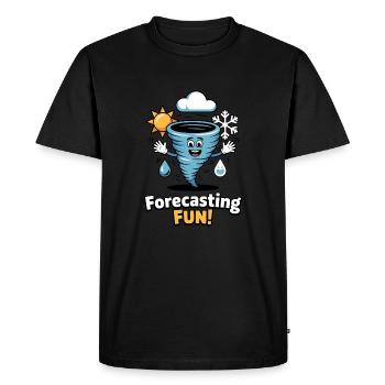 Forecasting Fun Weather Cartoon Design - Men's Premium Organic T-Shirt - black - Front - Nico (187cm)
