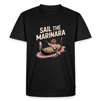 Naviguez le Marinara Fun Design - T-shirt Premium bio Homme - noir - Devant - Nico (187cm)