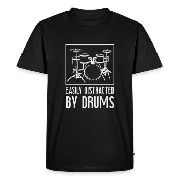Drums Drums Drummer Drum Rock Gift - T-shirt Premium bio Homme - noir - Devant - Nico (187cm)