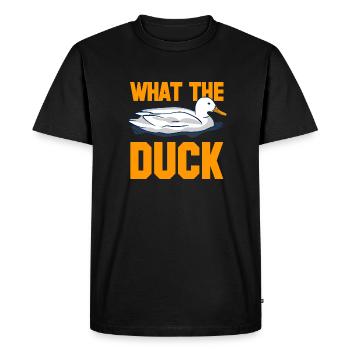 Qu’est-ce que le canard - T-shirt Premium bio Homme - noir - Devant - Nico (187cm)