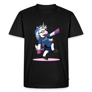 Licorne supporter équipe de france coupe du monde - T-shirt Premium bio Homme - noir - Devant - Nico (187cm)