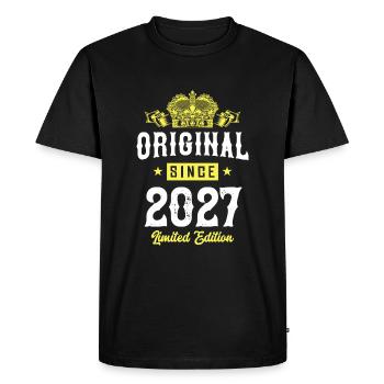 Édition limitée 2027 - T-shirt Premium bio Homme - noir - Devant - Nico (187cm)