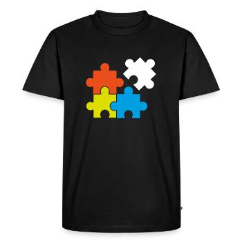 Puzzle Retrogaming Gift Placement Game Game Games - Men's Premium Organic T-Shirt - black - Front - Nico (187cm)
