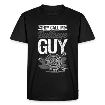 Bullseye Dart - T-shirt Premium bio Homme - noir - Devant - Nico (187cm)