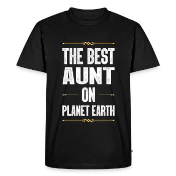 Meilleure tante disant - T-shirt Premium bio Homme - noir - Devant - Nico (187cm)