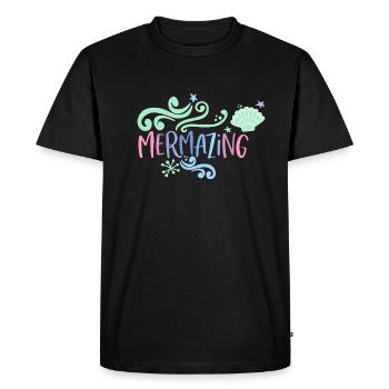 Mermazing mermaid summer beach vacation - Men's Premium Organic T-Shirt - black - Front - Nico (187cm)