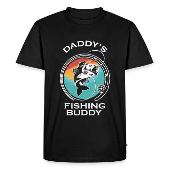 Pêcher Pêcheur Canne à pêche - T-shirt Premium bio Homme - noir - Devant - Nico (187cm)