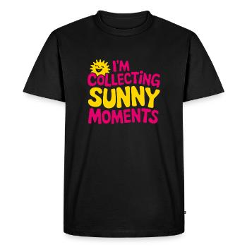 Sunny Summer Moments Vibes Summer Sun - Men's Premium Organic T-Shirt - black - Front - Nico (187cm)