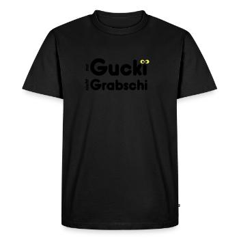Only Gucki - not grave ski - Men's Premium Organic T-Shirt - black - Front - Nico (187cm)