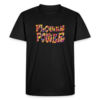 fleur hippie 1 - T-shirt Premium bio Homme - noir - Devant - Nico (187cm)