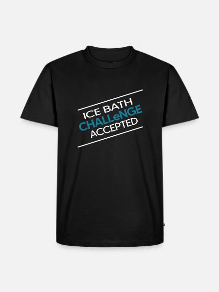 Eisbaden Winterschwimmer "ice-bath-challenge" - Männer Premium Bio T-Shirt - Schwarz