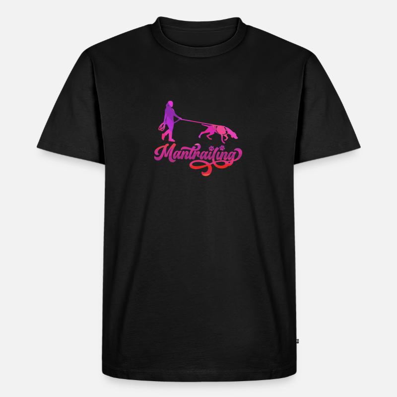 Mantrailing PINK - Männer Premium Bio T-Shirt - Schwarz