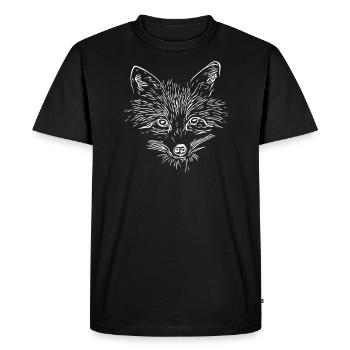 Visage de renard - Visage de renard - T-shirt Premium bio Homme - noir - Devant - Nico (187cm)