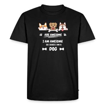 Cute puppies - Men's Premium Organic T-Shirt - black - Front - Nico (187cm)