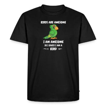Birds Are Great - Men's Premium Organic T-Shirt - black - Front - Nico (187cm)