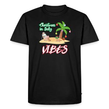 Christmas in July, Christmas - Men's Premium Organic T-Shirt - black - Front - Nico (187cm)