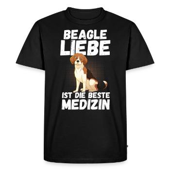 Chien Beagle - T-shirt Premium bio Homme - noir - Devant - Nico (187cm)