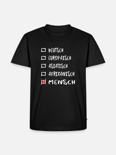 Rasse Mensch - Männer Premium Bio T-Shirt - Schwarz