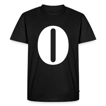 O - T-shirt Premium bio Homme - noir - Devant - Nico (187cm)