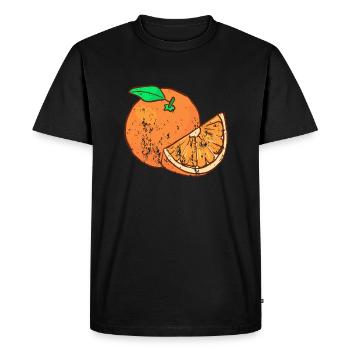 Rétro Vintage Style Grunge Oranges Oranges - T-shirt Premium bio Homme - noir - Devant - Nico (187cm)