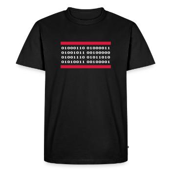 FCK NZS! Binärcode - Männer Premium Bio T-Shirt - Schwarz - Vorne - Nico (187cm)