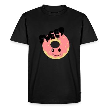 sweet donut - T-shirt Premium bio Homme - noir - Devant - Nico (187cm)