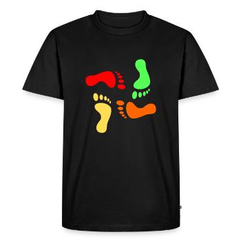empreintes - T-shirt Premium bio Homme - noir - Devant - Nico (187cm)